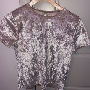 Hollister Velvet Short Sleeve Shirt